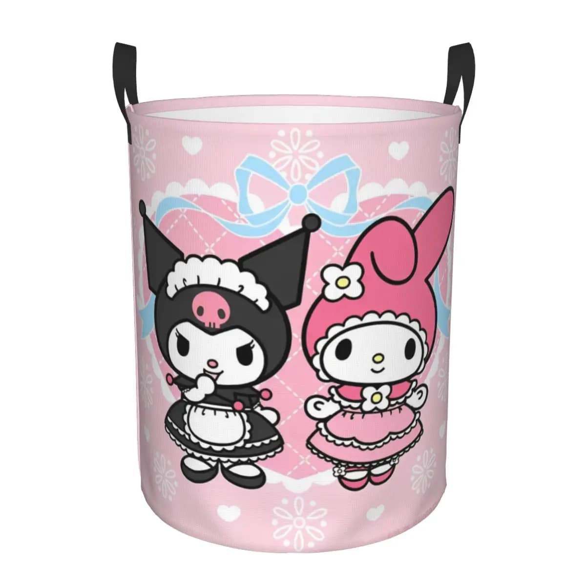 Cesto portabiancheria My Melody e Kuromi, cesto portaoggetti per cameretta dei bambini, simpatico cartone animato per giocattoli