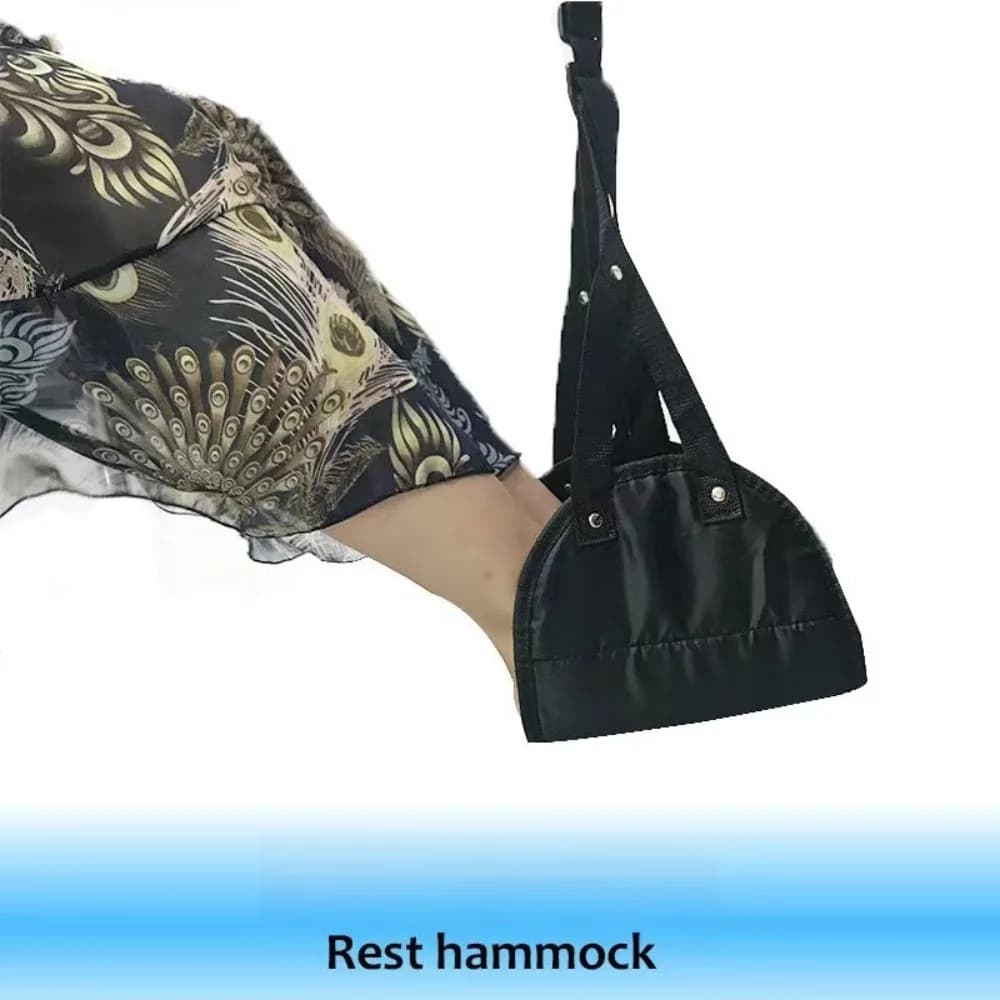 Amaca per piedi Poggiapiedi portatile Supporto Poggiapiedi Gancio per viaggi Auto Riposo aereo Appeso per ufficio, Cuscino per gambe semplice e leggero