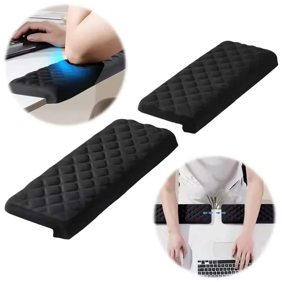 Confezione da 2 cuscini per gomiti in memory foam a forma di L, cuscino ergonomico per bordi da scrivania, poggiapolsi per tastiera, gomitiere da scrivania per giochi e ufficio
