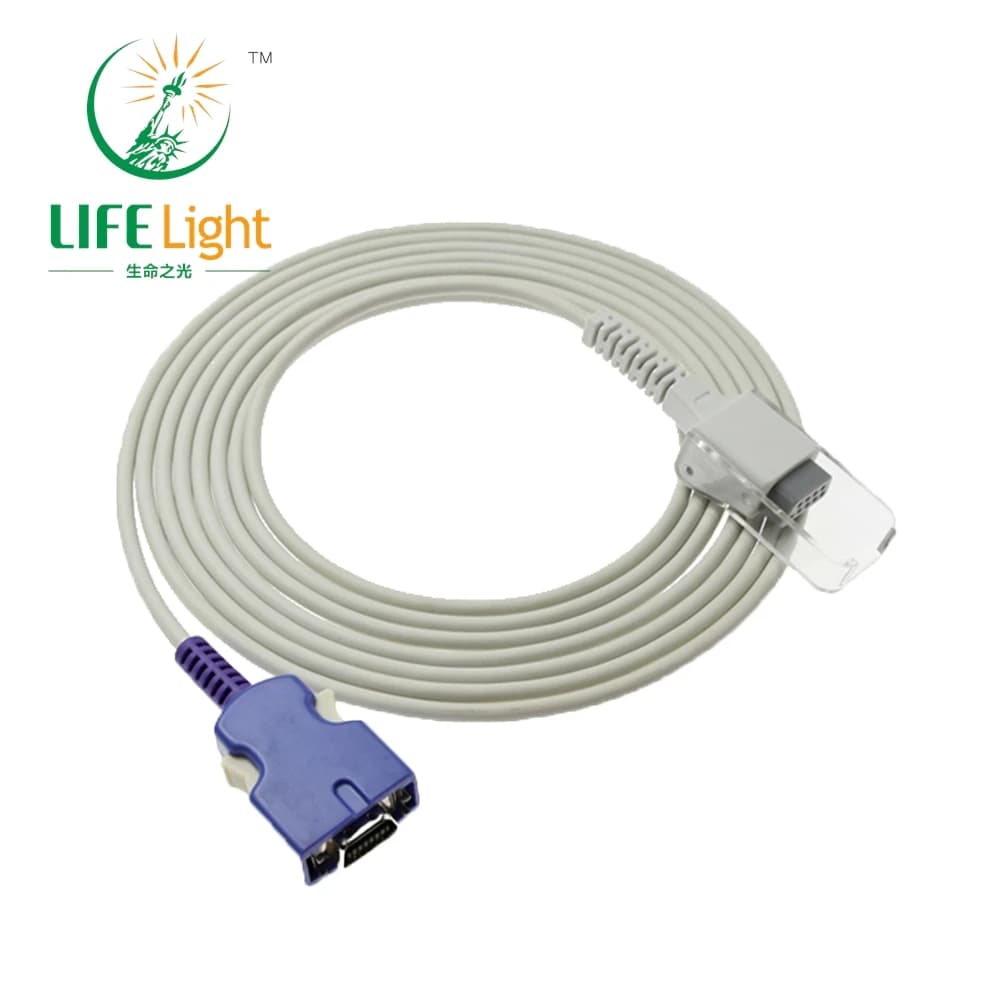Compatible Nellcor DOC-10 pulsometer monitor, cable adapter extension sensor Spo2, connector extension sensor Spo2