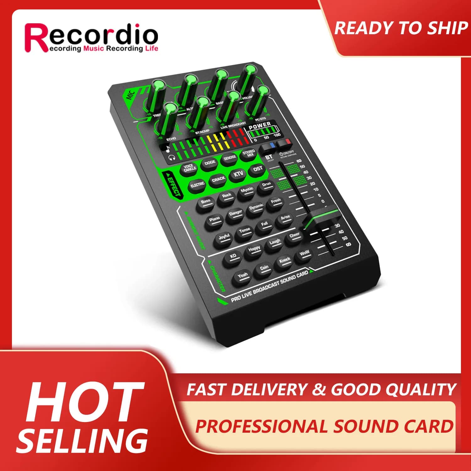 GAX-H11 Mixer audio BT Cuffie USB Microfono Karaoke Trasmissione in diretta Scheda audio Controller vocale per Smart Phone Registrazione PC