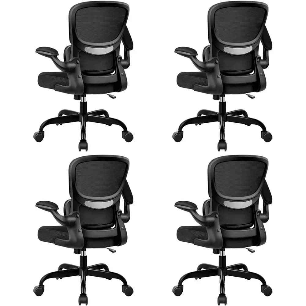 Sedia Ergonomica in Rete Traspirante con Supporto Lombare, Braccioli Regolabili, Ideale per Ufficio Domestico, Gaming e Uso Confortevole