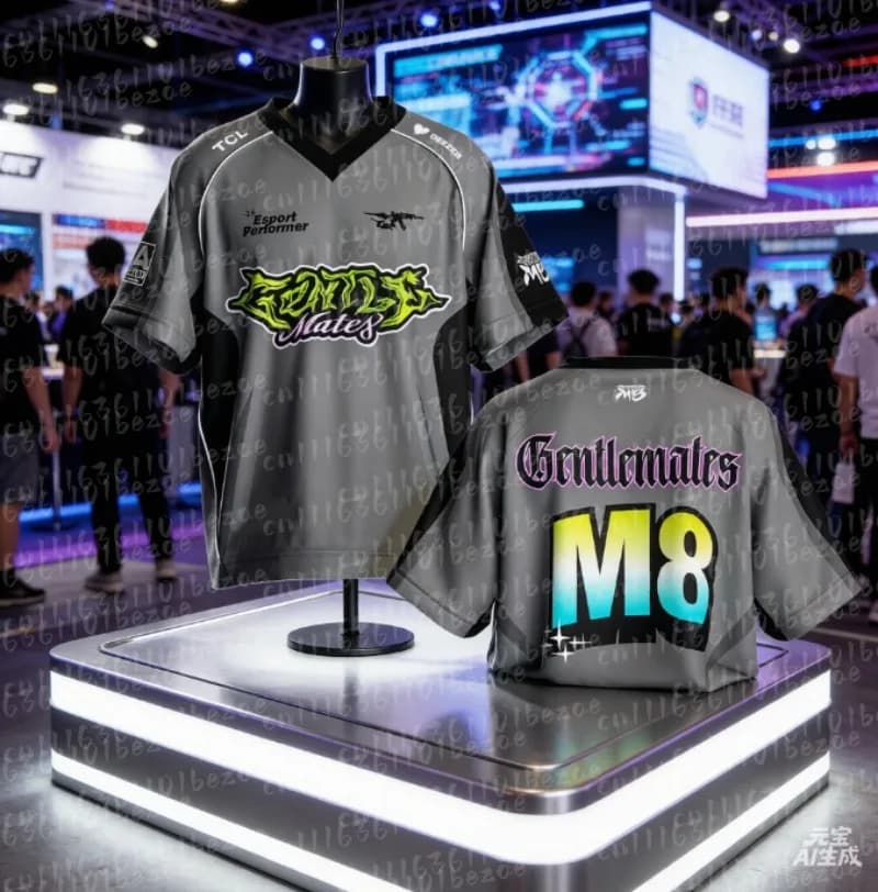 2026 M8 Esports Club VCT Jersey Gentle Mates Fans Uniform Summer Breathable Short Sleeve Casual Sportswear Tops FamilyMatching