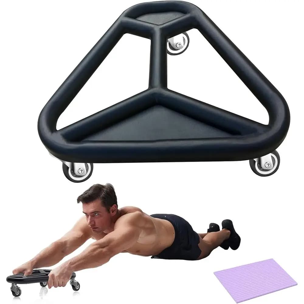Abdominal Roller and Core Trainer with Handle Larga for Strength Training Total Body, with Knee, Suitable for Men and Women