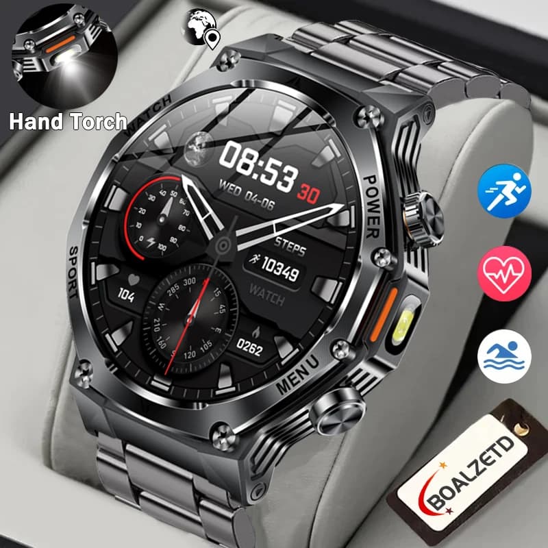 New rugged outdoor sport Smartwatch 1.8 "390*390HD screen 800mAh long-lasting battery Fitness Tracker Calorie Distance Smart Watch