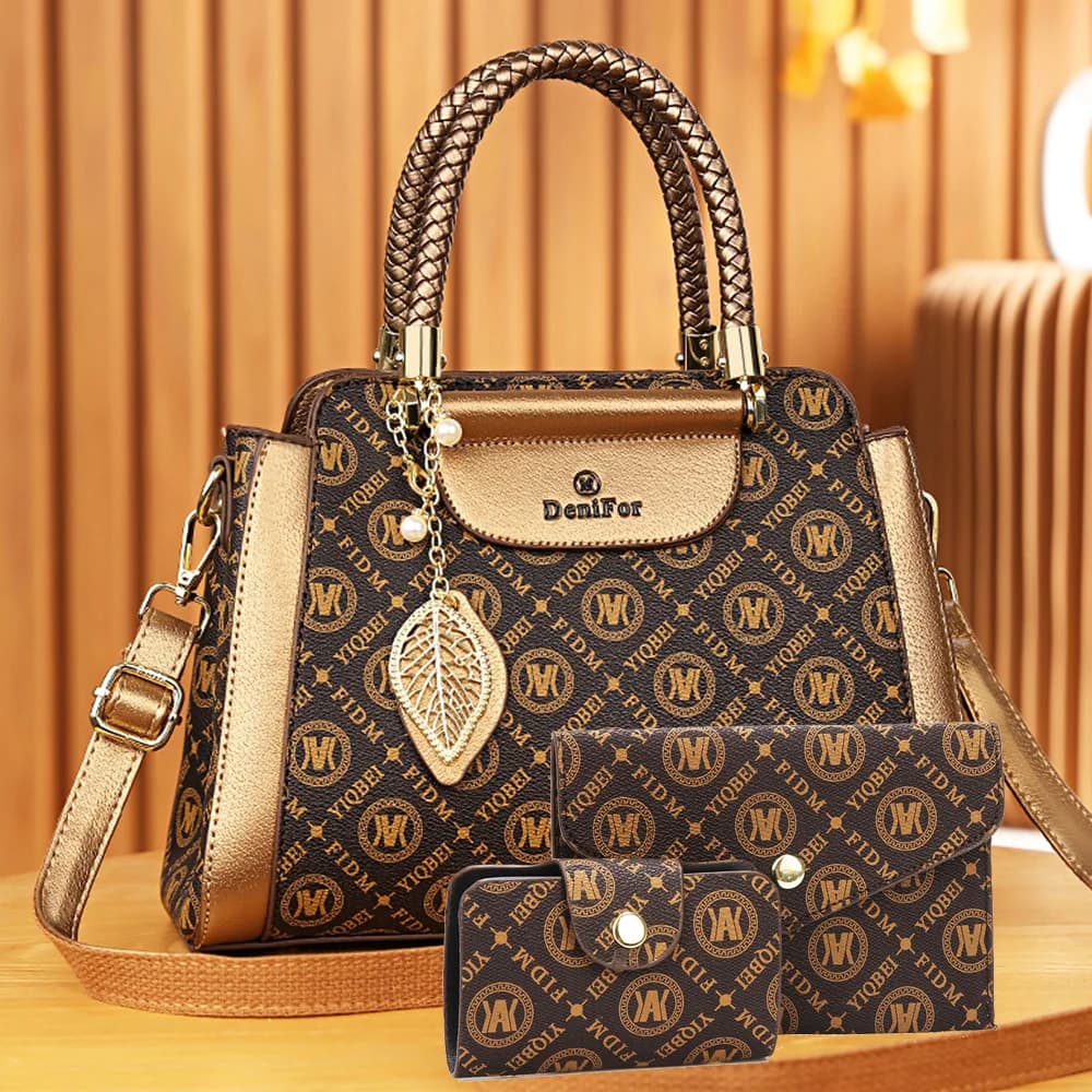 High-quality and fashionable temperament ladies' handbag, European and American trendy printed Women's bag, professional office
