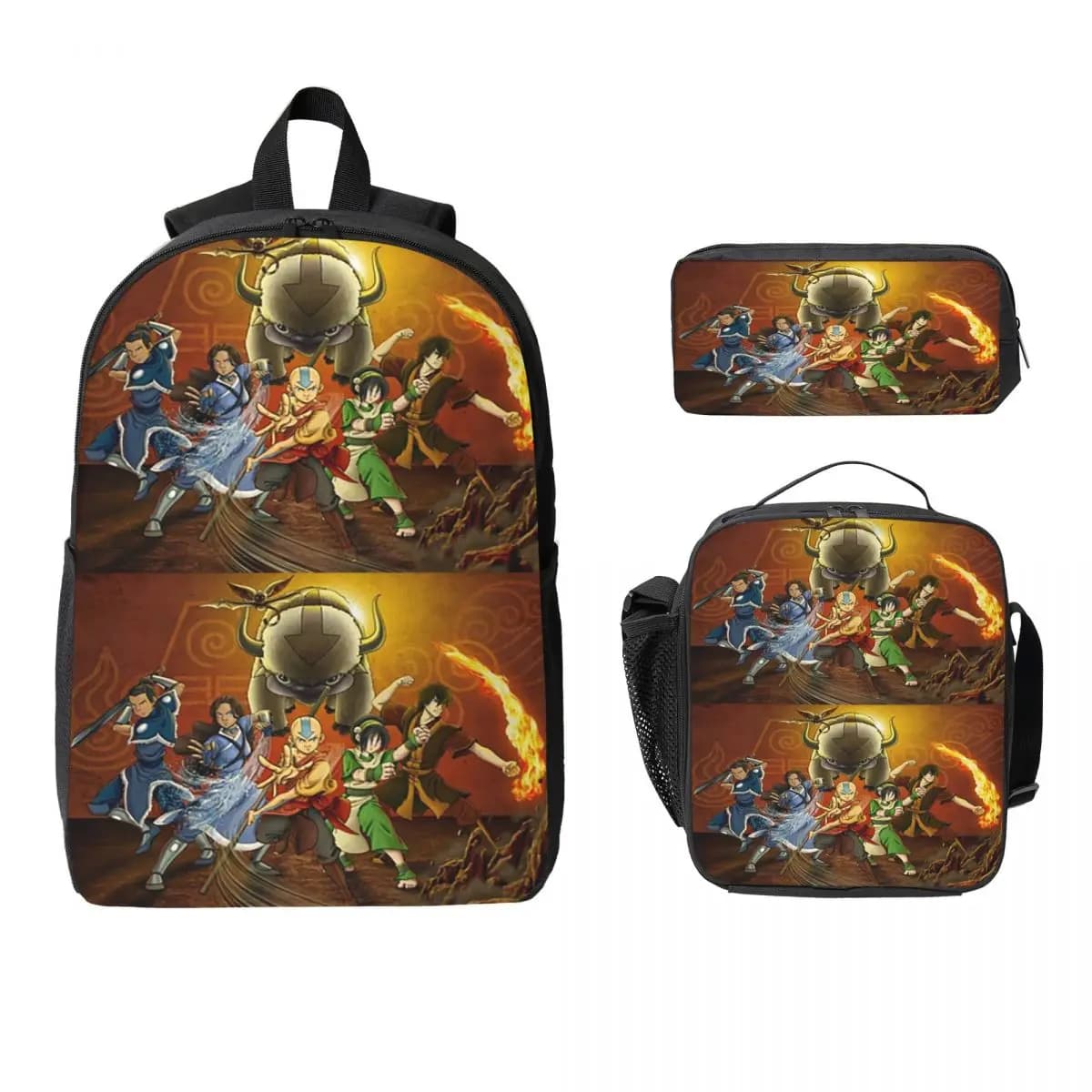 The Last Paintbender Team Avatar Ultimate Zaino Studente Ragazzi Ragazze BookBag Borsa da scuola Borsa da pranzo isolata 3ps Astuccio