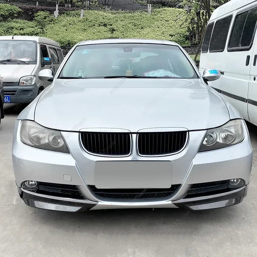 For BMW 3 Series 318i 320i 330i E90 E91 Pre-facelift 2005-2008 ABS Black Car Front Bumper Lip Splitter Diffuser Body Kit Spoiler