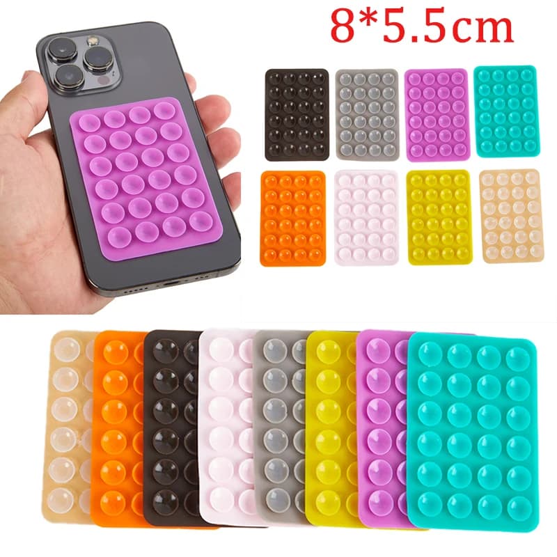Hot 24 Ventosa in silicone Custodia per telefono Supporto bifacciale a mani libere Forte supporto Android per specchio per auto Cucina Bagno