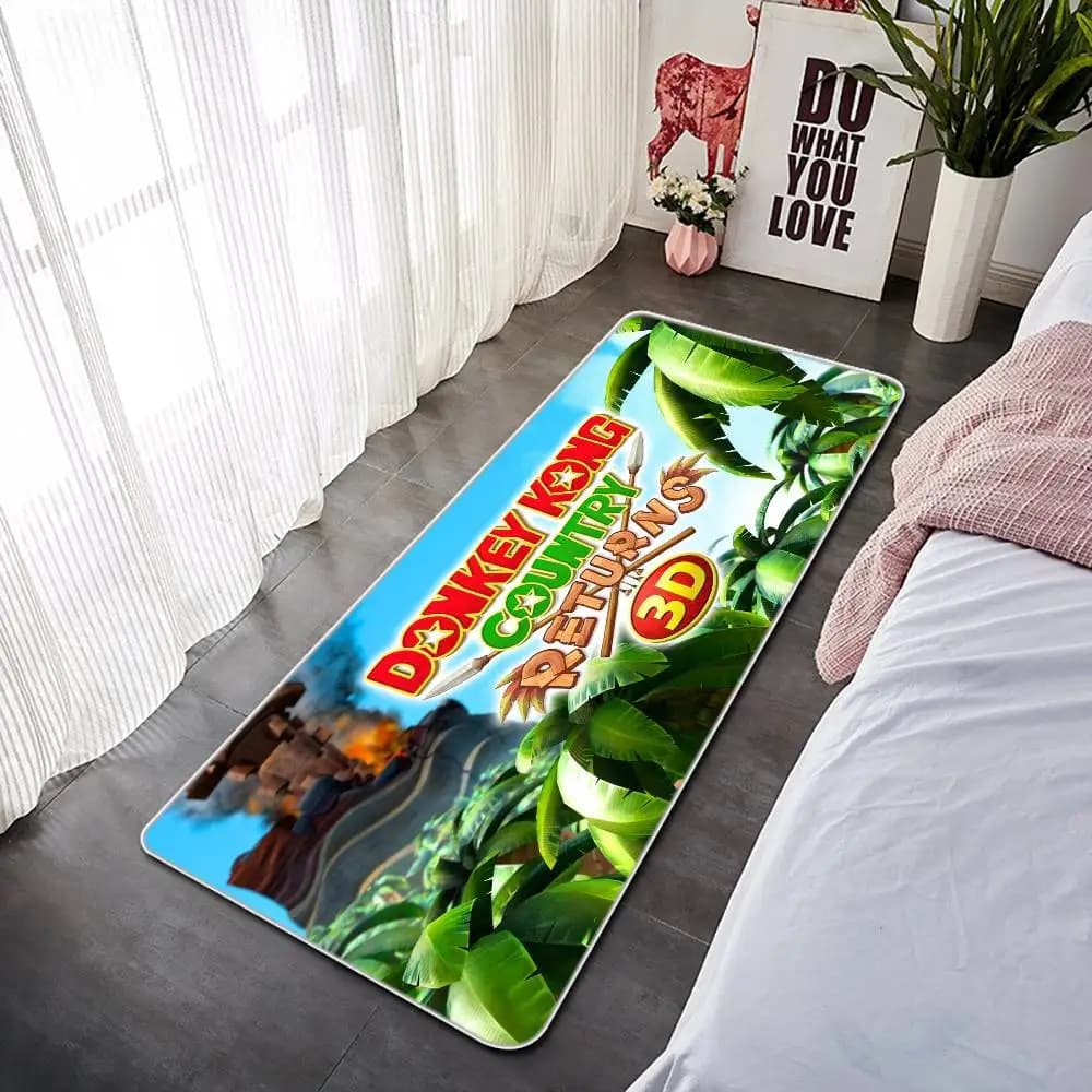 D-Donkey Kong Tappetino Ingresso Zerbino Tappetini da bagno Tappetino antiscivolo Tappeti Tappeto Ingresso casa Tappetino da cucina personalizzato Carino