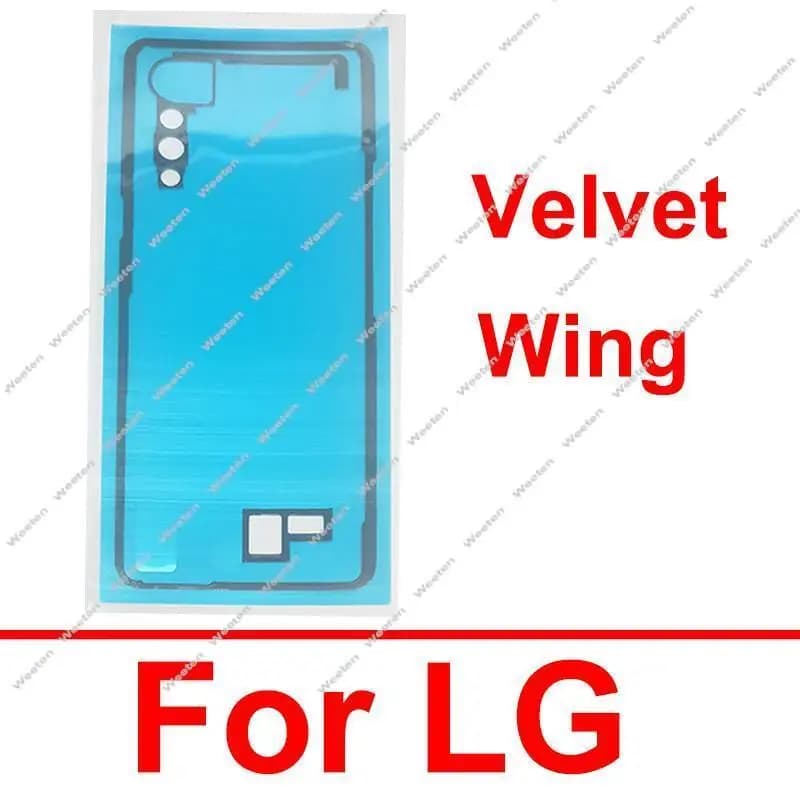 Adesivo adesivo per coperchio posteriore della batteria per LG Velvet Wing 5G Custodia per porta batteria posteriore Nastro adesivo per telaio della fotocamera Repalcement