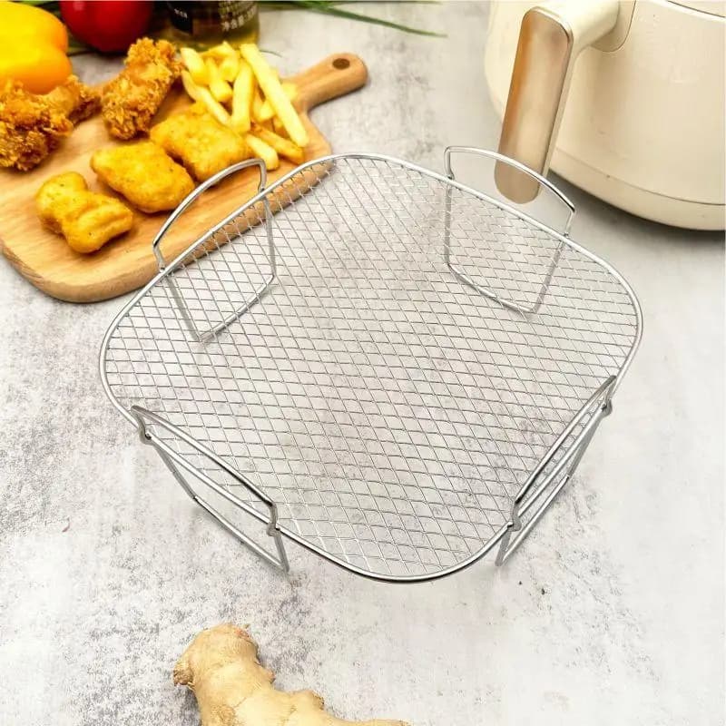 Barbecue grill, steamer, cooking utensils, air fryer accessories, multifunctional grill compatible with air fryer and dehydrator