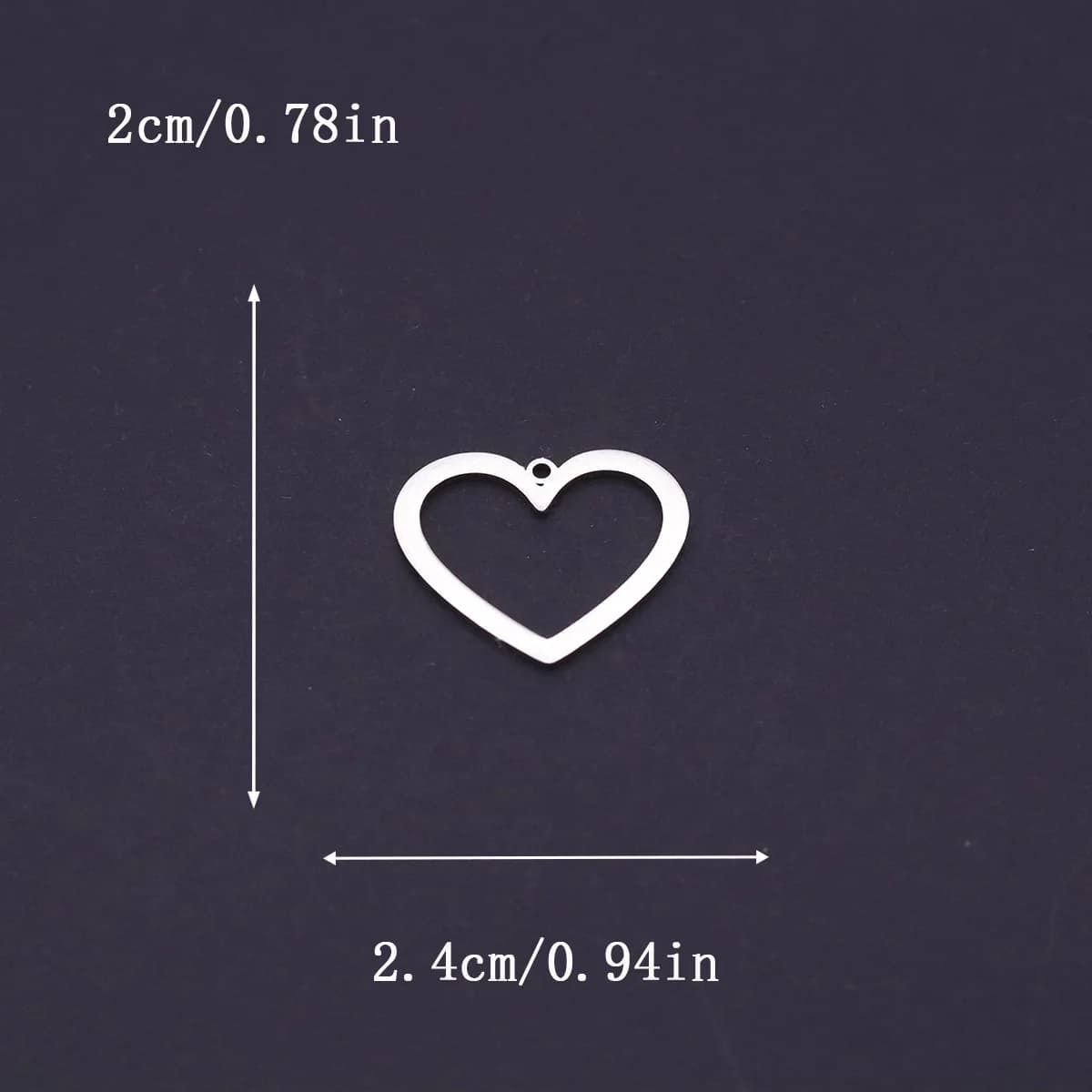 3pcs Hollow Heart Charms Stainless Steel Love Heart Pendants Geometry Charm Connector for DIY Jewelry Making Necklace Earrings