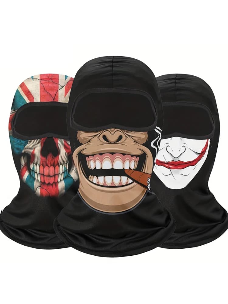 1pc Sunset Mask Clown Fantasma Skull Mask, Breathable Windproof, UV Protection Sun Powder Full Cover for Summer Spring