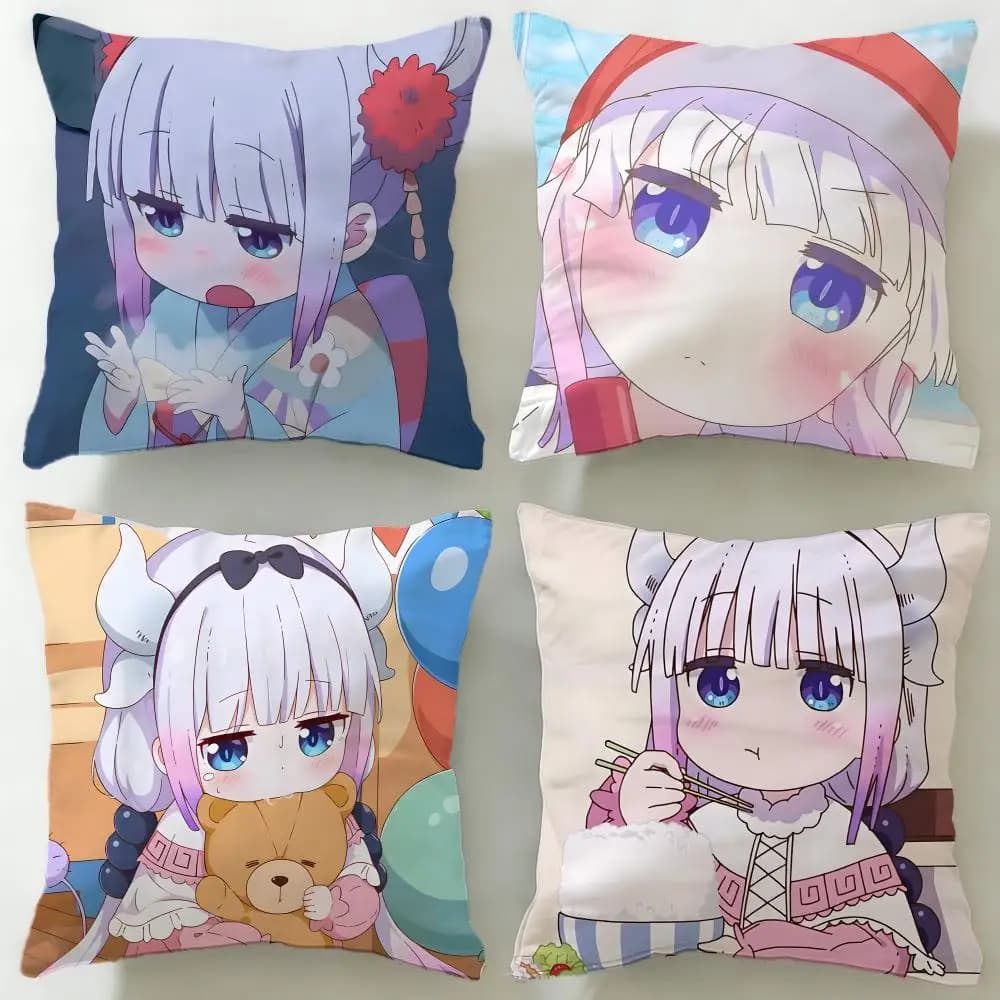 Fodera per cuscino anime Miss Kobayashi's Dragon Maid, morbida e facile da lavare – versatile per divano, letto, viaggi e ufficio