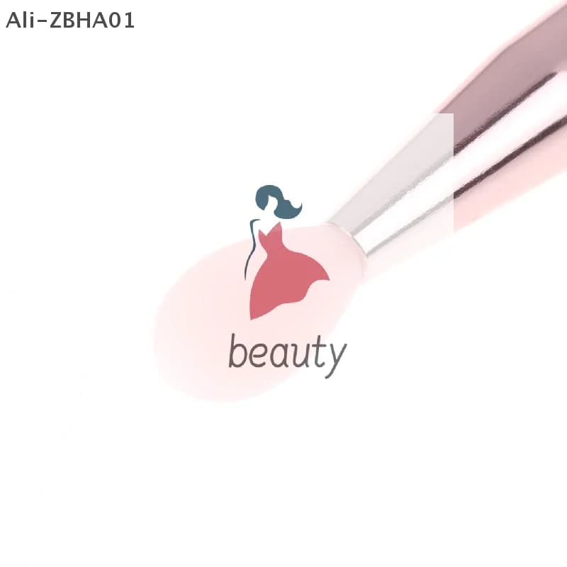 1 pz pennello per ombretto pennello per labbra in silicone multifunzionale portatile con coperchio portachiavi pennello per rossetto antipolvere