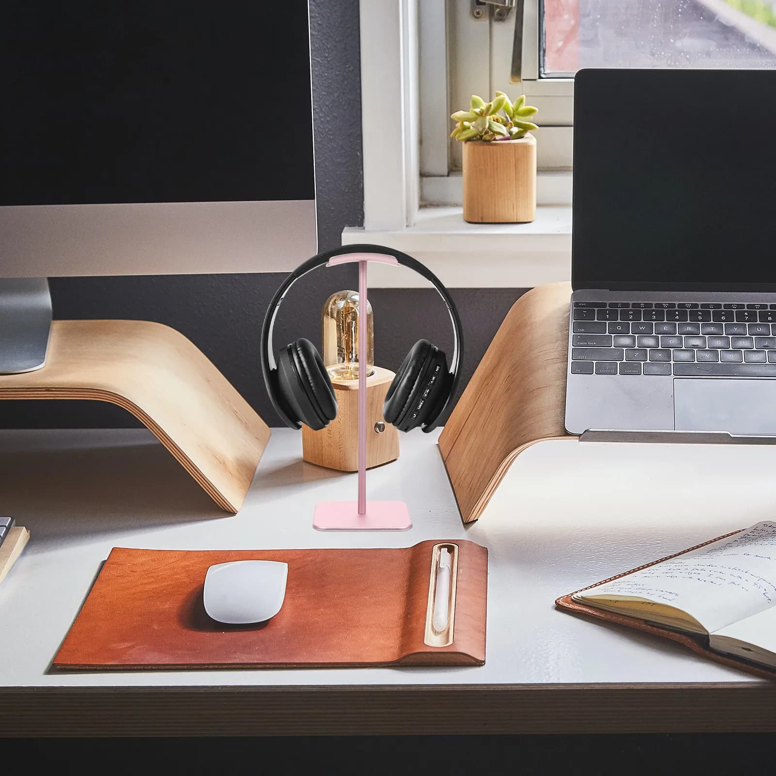 Supporto per Cuffie, Accessori per Gaming, Porta Cuffie Universale per Organizzazione Scrivania, Espositore per Cuffie, Supporto per Conservazione