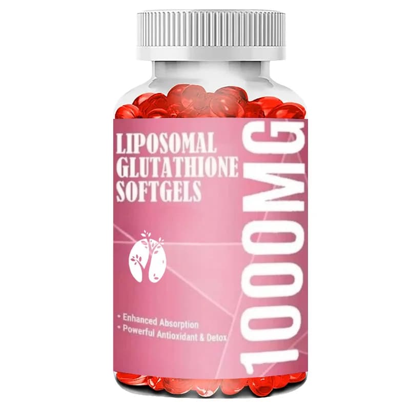 Soft capsules of Glutatione Liposomiale 1500mg, Glutatione supplement Reduced with Vitamin C, Non GMO, for Immunitarian Health