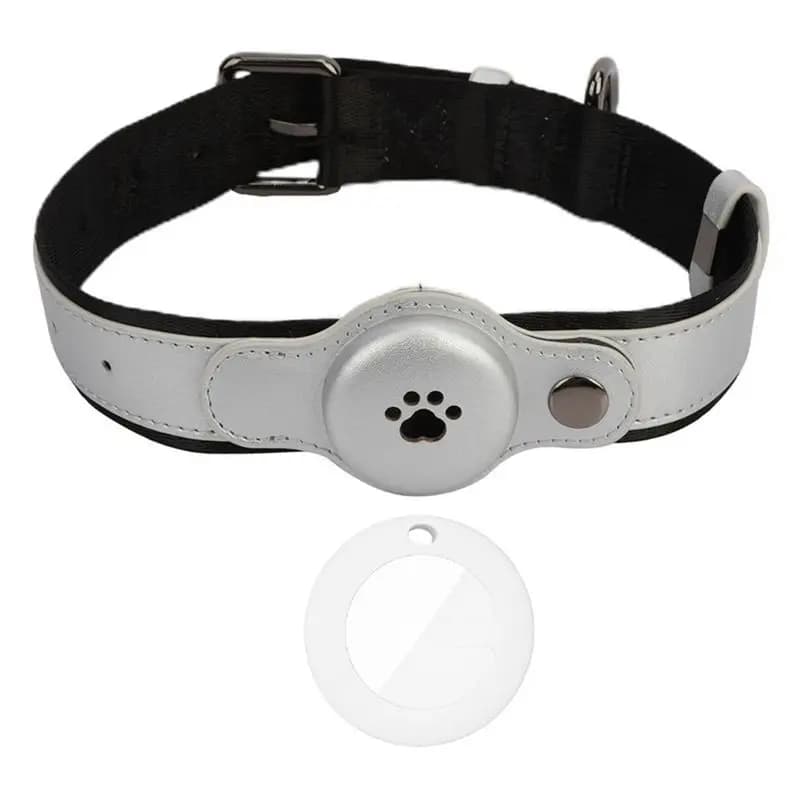 Collare GPS Impermeabile ABKJ-IP67 per Cani - Compatibile Solo con Find My Silver
