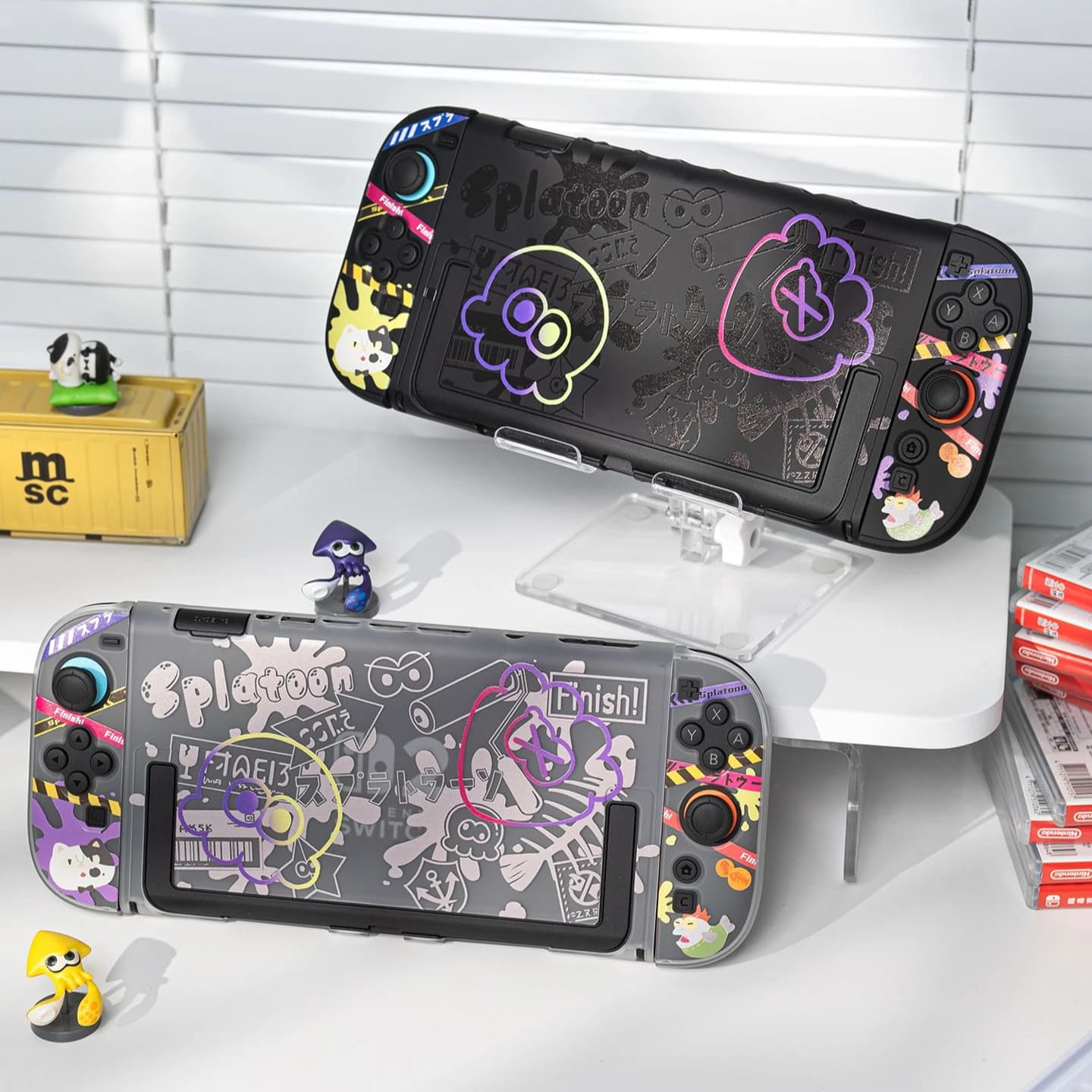 Custodia Protettiva Anime per Nintendo Switch 2/OLED, Custodia Rigida per Controller Divisibile, Cover per Joy-Con, Accessori per Console da Gioco