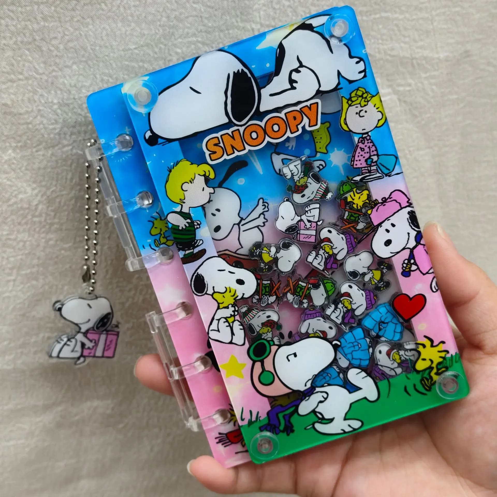 Quaderno A7 con Fogli Staccabili a Tema Snoopy Anime, Blocco Note DIY per Studenti, Regalo di Cancelleria