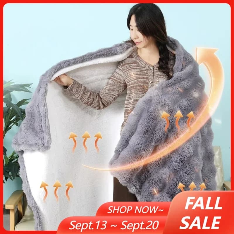 150x180cm Electric Blanket Intelligent Control Temperature Adjustment Multi-functional Timer Thermostatic Heating Blanket