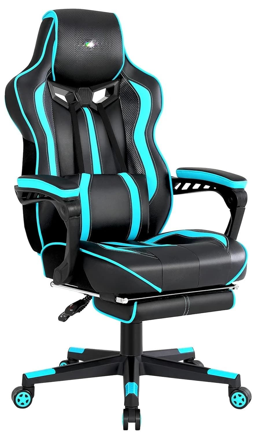 Sedie da Gaming per Adulti, Sedie da Gaming con Poggiapiedi e Massaggio, Sedia da Computer Reclinabile per Persone Robuste, Grande, Personalizzabile
