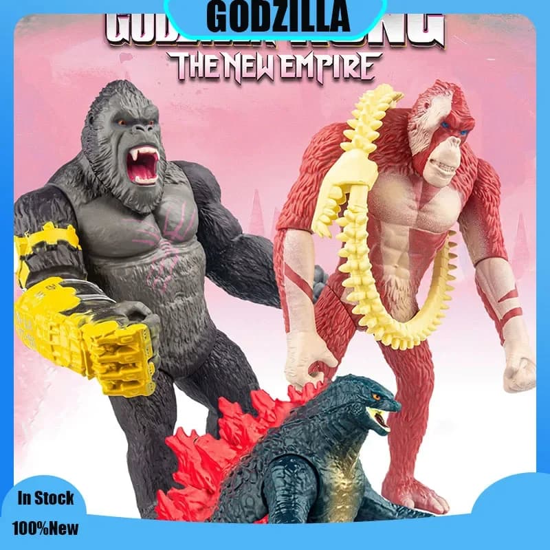 New Godzilla Vs Kong Figure The New Empire Godzilla King Kong Skar King Action Figure Shimo Monster Anime Figure Toy Model 2024