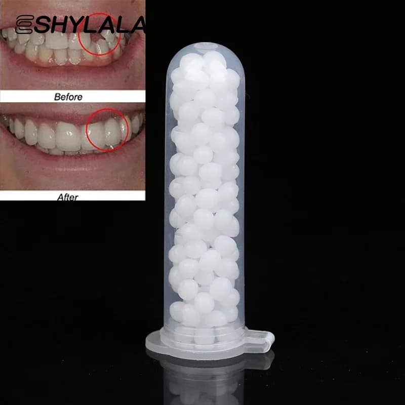 1 box Temporary tooth repair kit Fake teeth and blank spaces Solid glue Teeth beauty tool Adhesive prothesis Teeth whitening