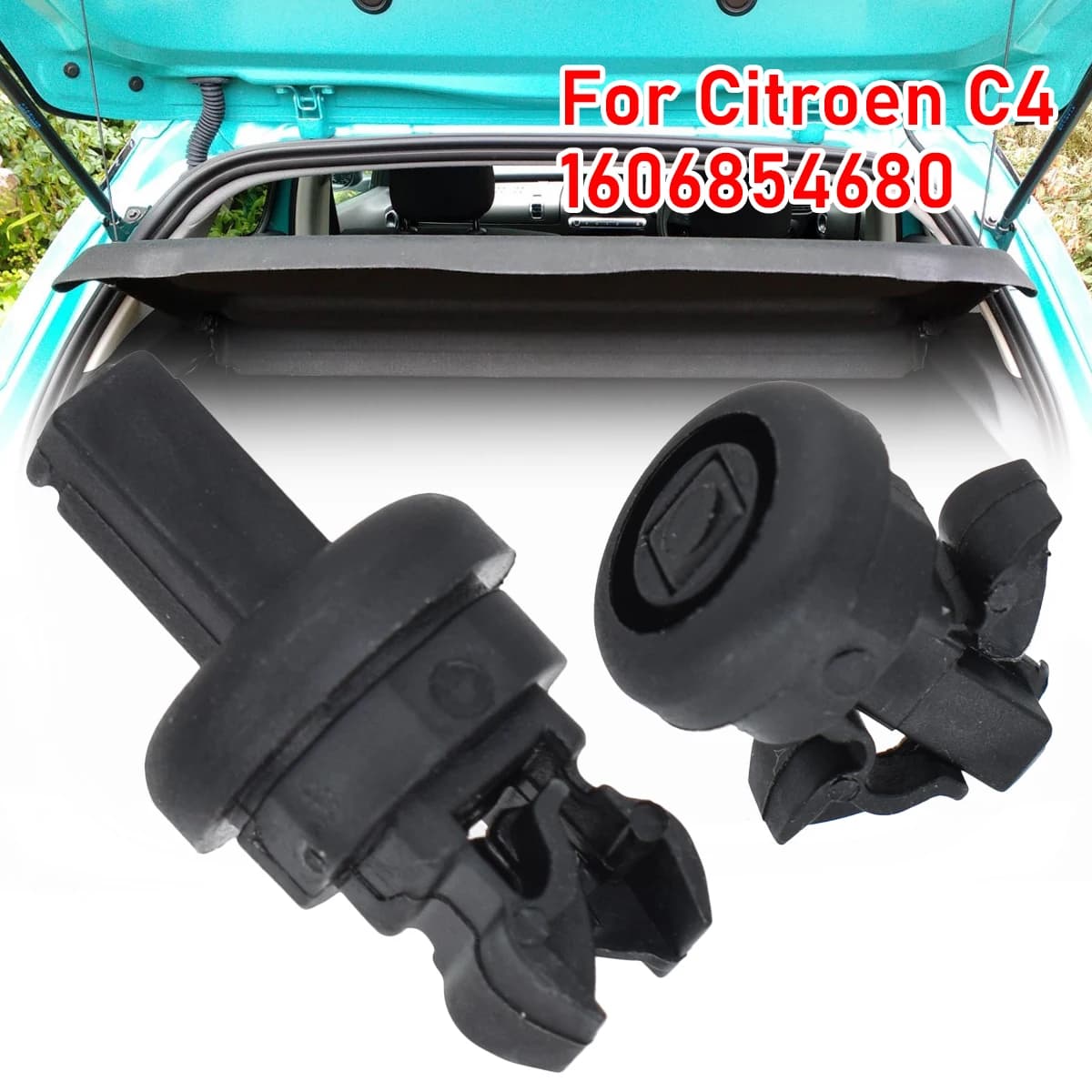 2X Pinze Per Citroen C4 B7 DS4 DS5 Baule Posteriore Boot Parcel Scaffale Stringa Staffa di Gancio Perno Pioli Perni di Spinta Per Auto 1606854680