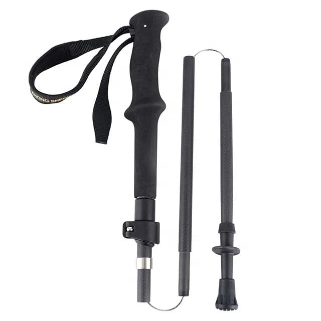 5 Custom Carbon Fiber Foldable Trek Sticks for Aviation Camping Sticks for Hiking Trekking Sticks