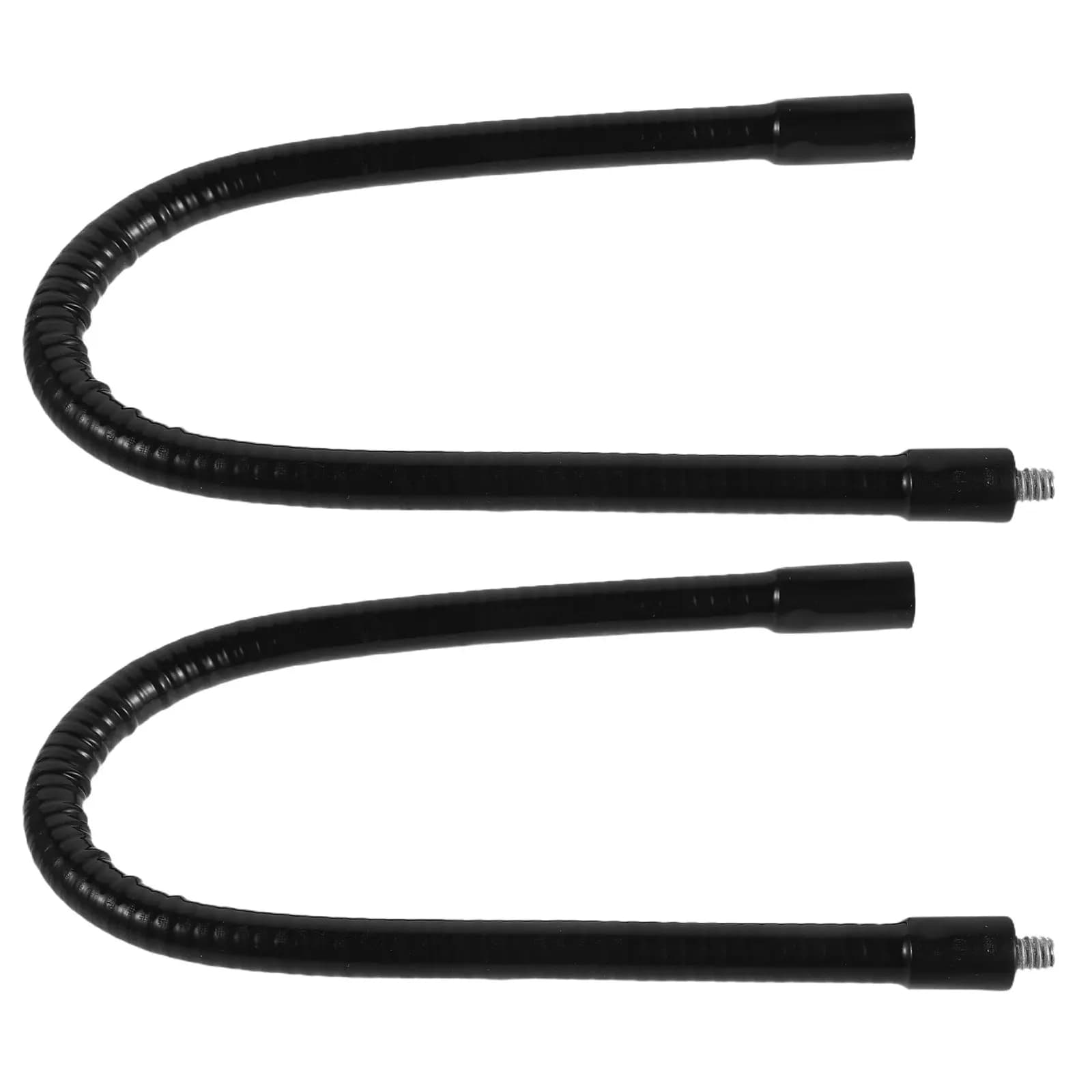 2 Pcs Phone Holder Hose Microphone Stand Action Camera Gooseneck Tube Extension Mount Bendable Arm Black Light