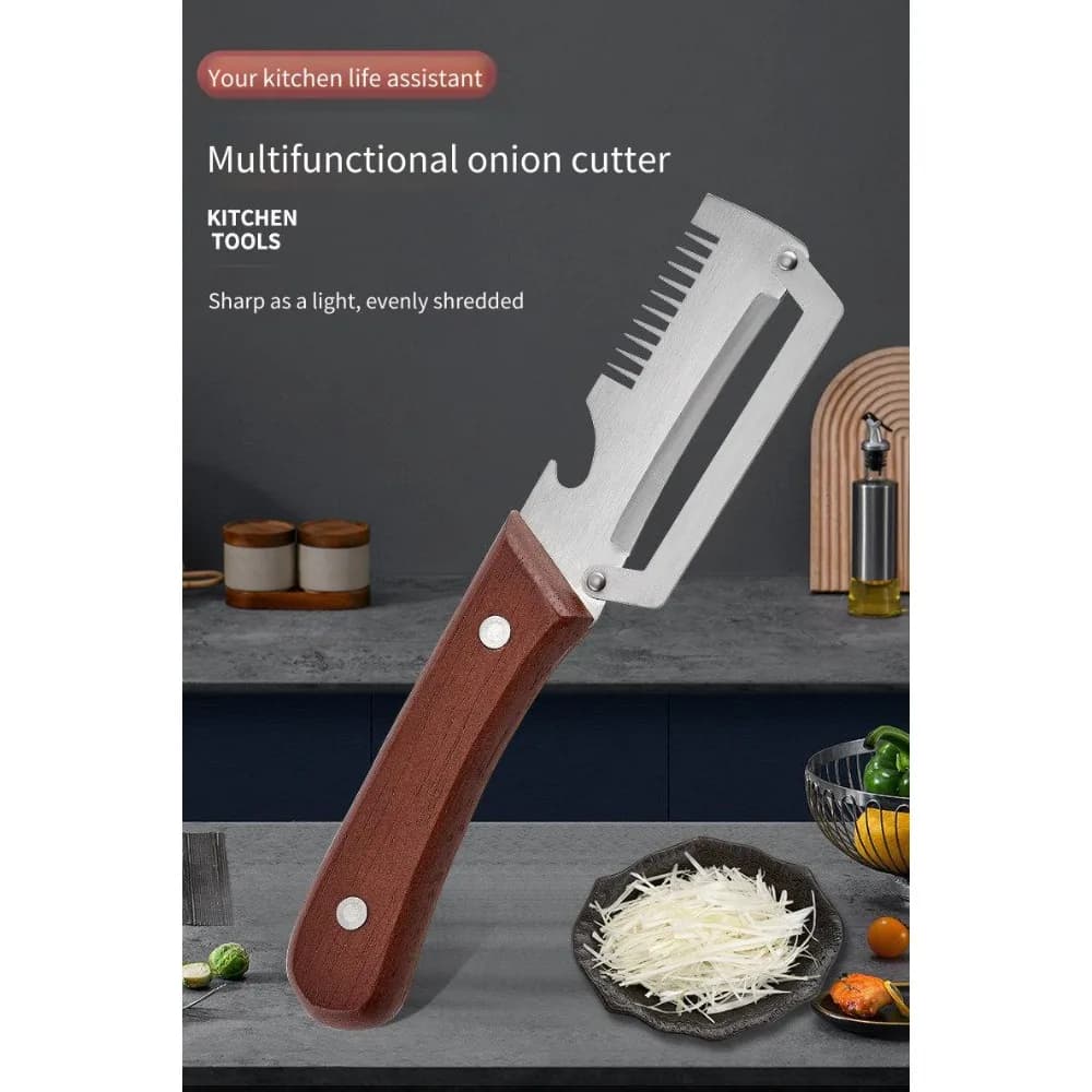 Household Multi-functional Chopper Bottle Opener Kitchen Shredding Knife Handle Design Cutting Vegetables and Opening Bottles