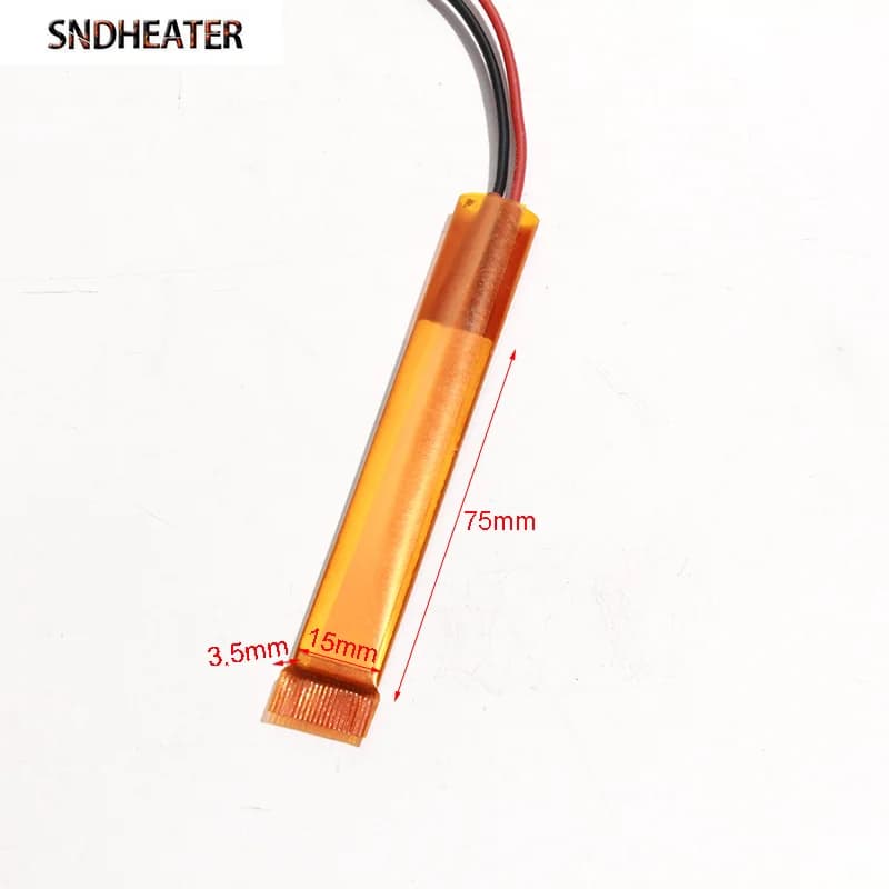 SNDHEATER 2 pz PTC elemento riscaldante 75x15x3.5mm 220V temperatura costante 60C-270C termistore aria asciugacapelli bigodini riscaldatore