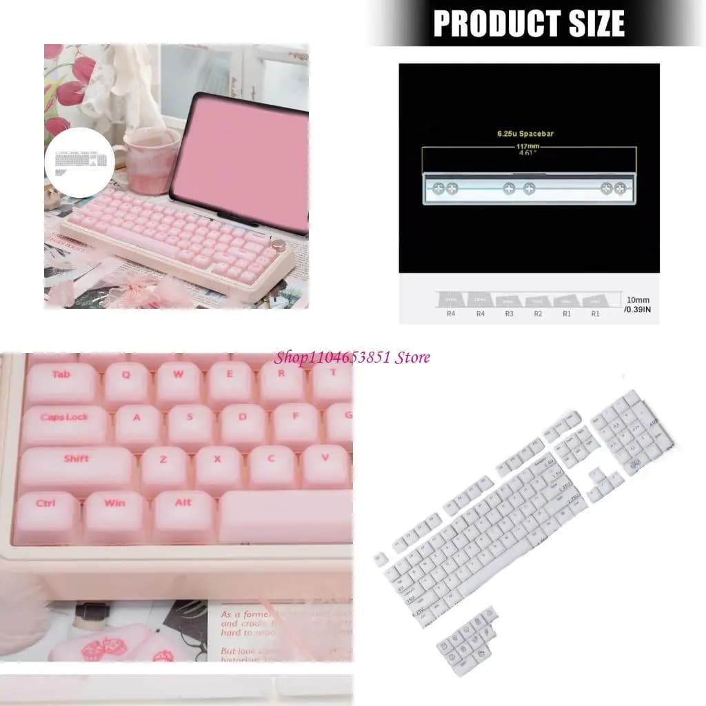 Mechanical Keyboards KeyCaps 115Key ABS Silicone Backlits Keycaps Original Profile