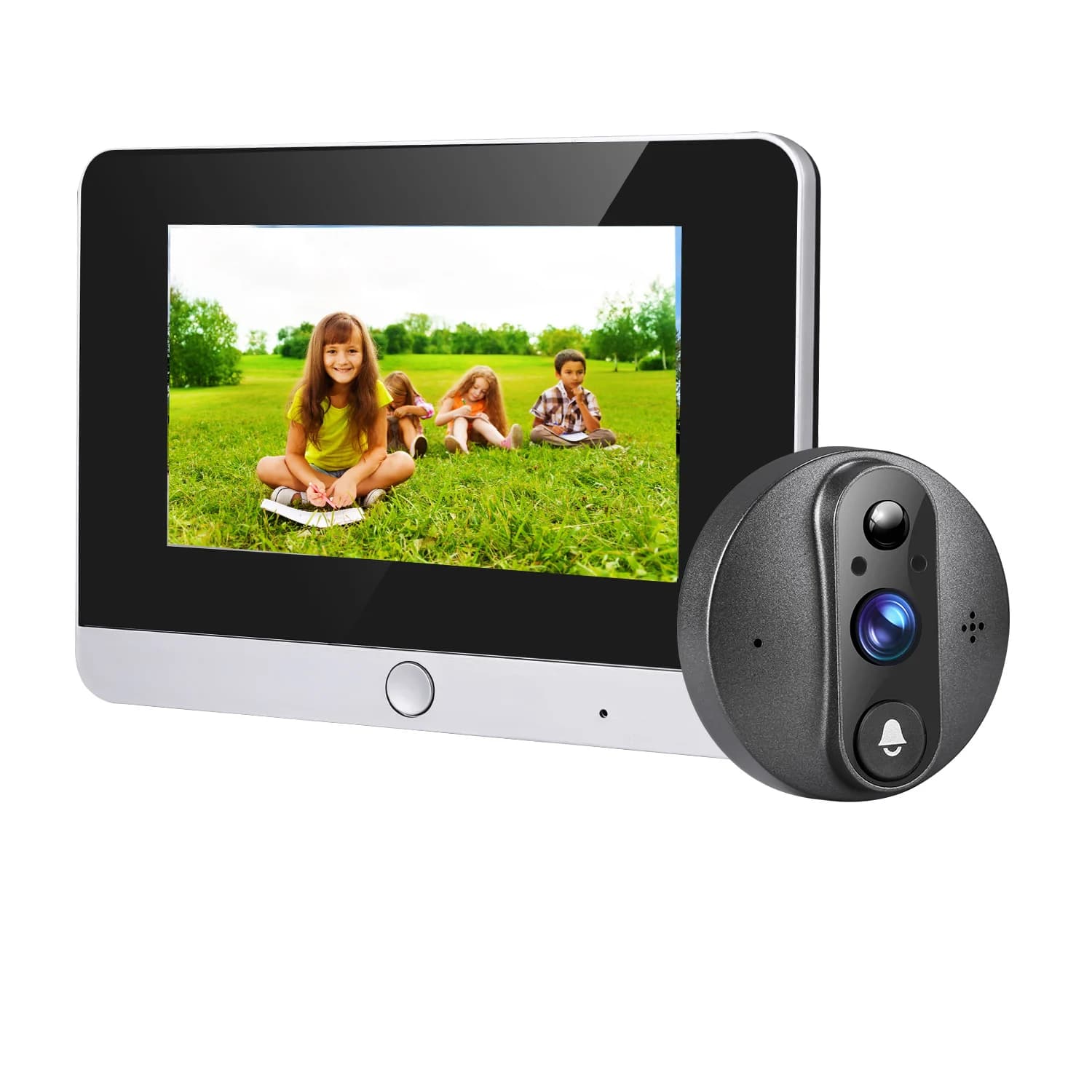 5 inch high-definition IPS LCD Wifi Peephole Video Doorbell HD1080P image 140° Wide 600PA angle