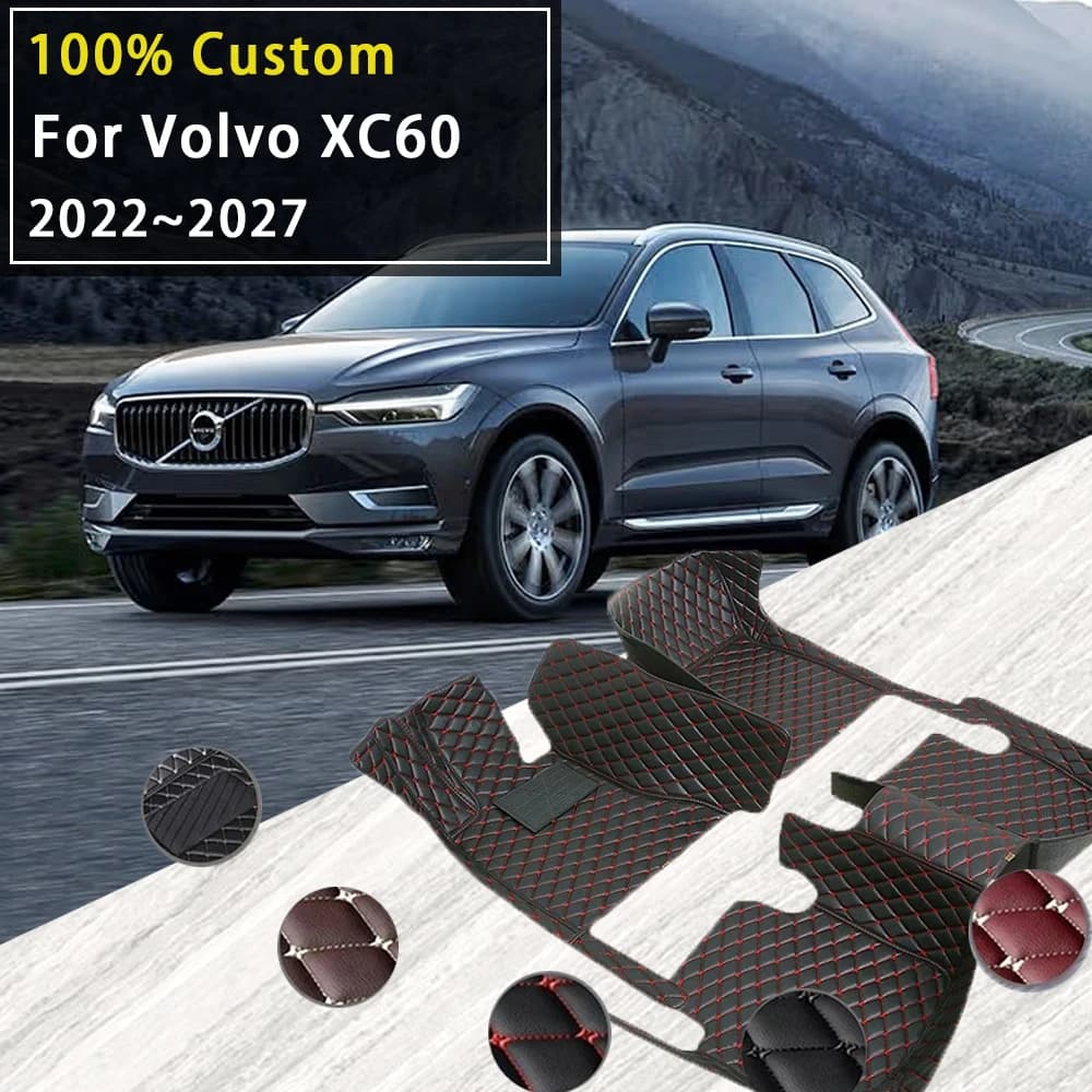 Car mats for Volvo XC60 MK2 2022 2023 2024 2025 2026 2027 Leather mats Mats Carpets Set complete Interior accessories Car