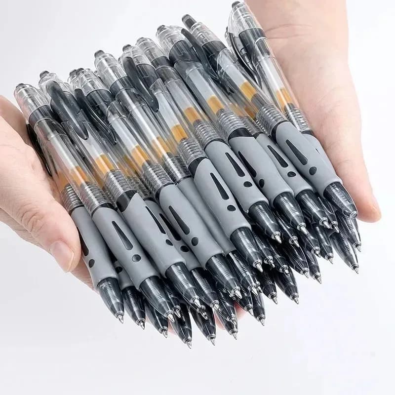Set di penne gel retrattili 0,5 mm nere/rosse/blu, penna a sfera di grande capacità con impugnatura e ricariche sostituibili, forniture per scuola e ufficio