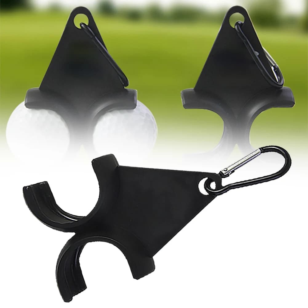 Clip Porta Palline Doppie in ABS per Campo da Golf, Accessorio da Golf 10x6.3x3cm, Adatto per Cintura