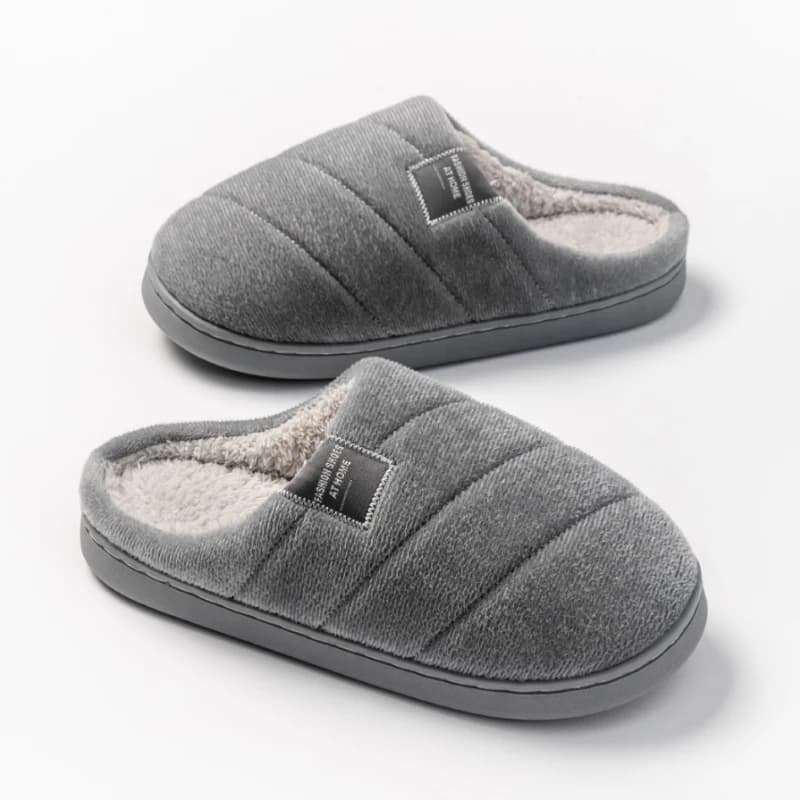 Men's Winter Slippers - Home Shoes with non-slip soft sole with memory foam, warm and blurred interior slides for home comfort
