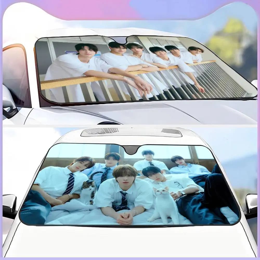 Parasole Personalizzato per Auto con Logo del Popolare Gruppo K-pop T-Tws, Protezione Solare per Auto