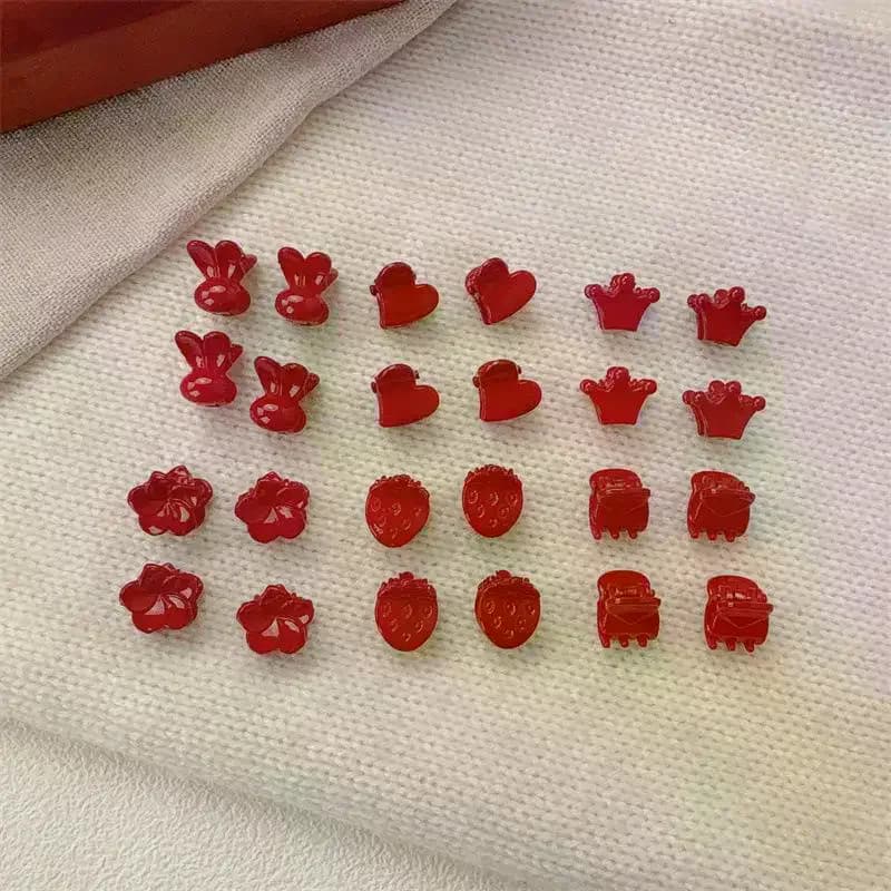 【Nuovo】 20 pezzi mini clip artigli per capelli cuore geometrico fiore piccola pinza clip frangia infrangia clip per capelli accessori per capelli donna ragazza