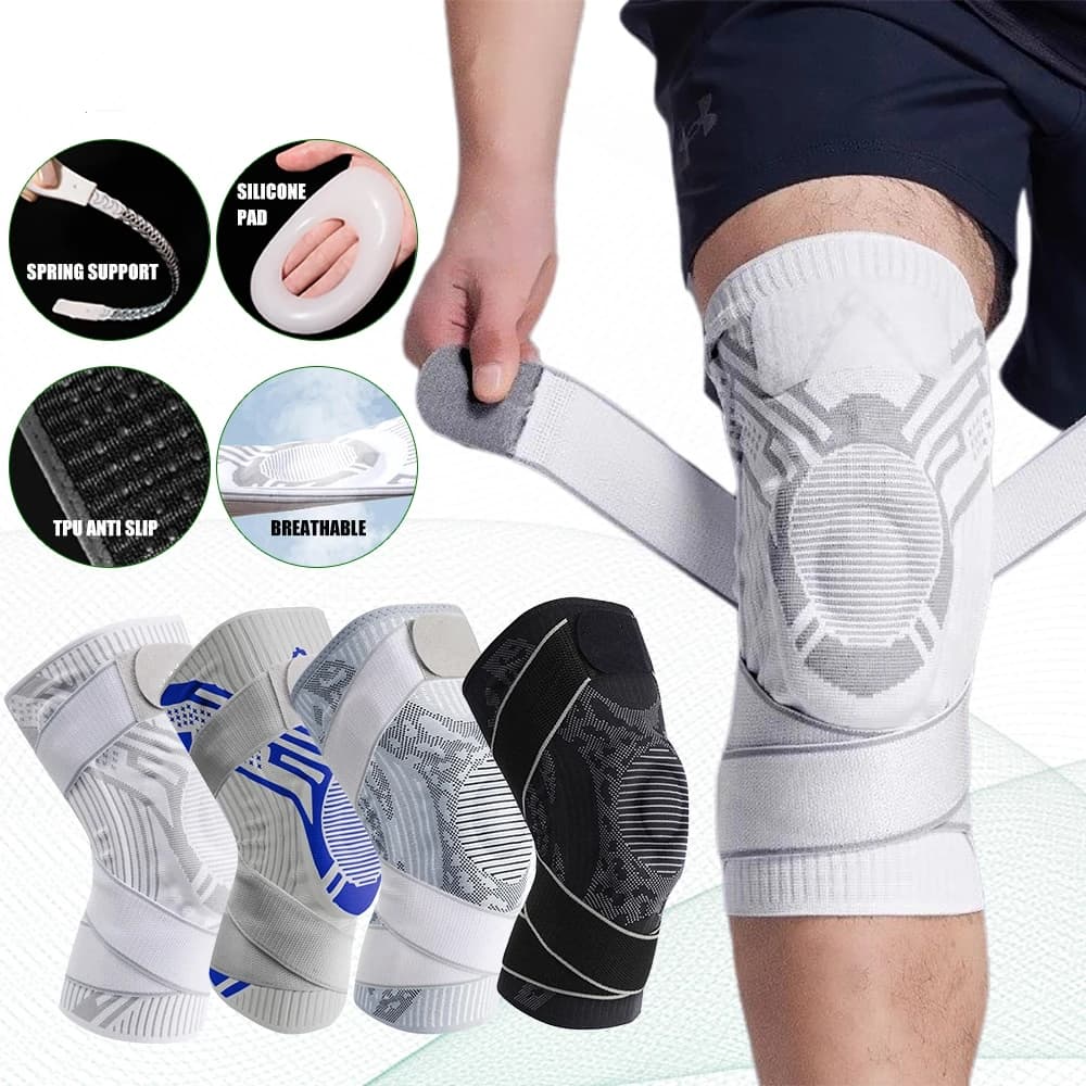 1PC Knee Support Bretelle Elastic Strap Sport Bandage Compression Pad Allevia Fitness Gym Gymnasium Lesions Volleyball