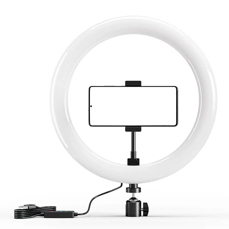 Lampada rotonda dimmerabile con luce di riempimento circolare a LED da 10 pollici per supporto per telefono RingLight per fotografia di trucco video TK
