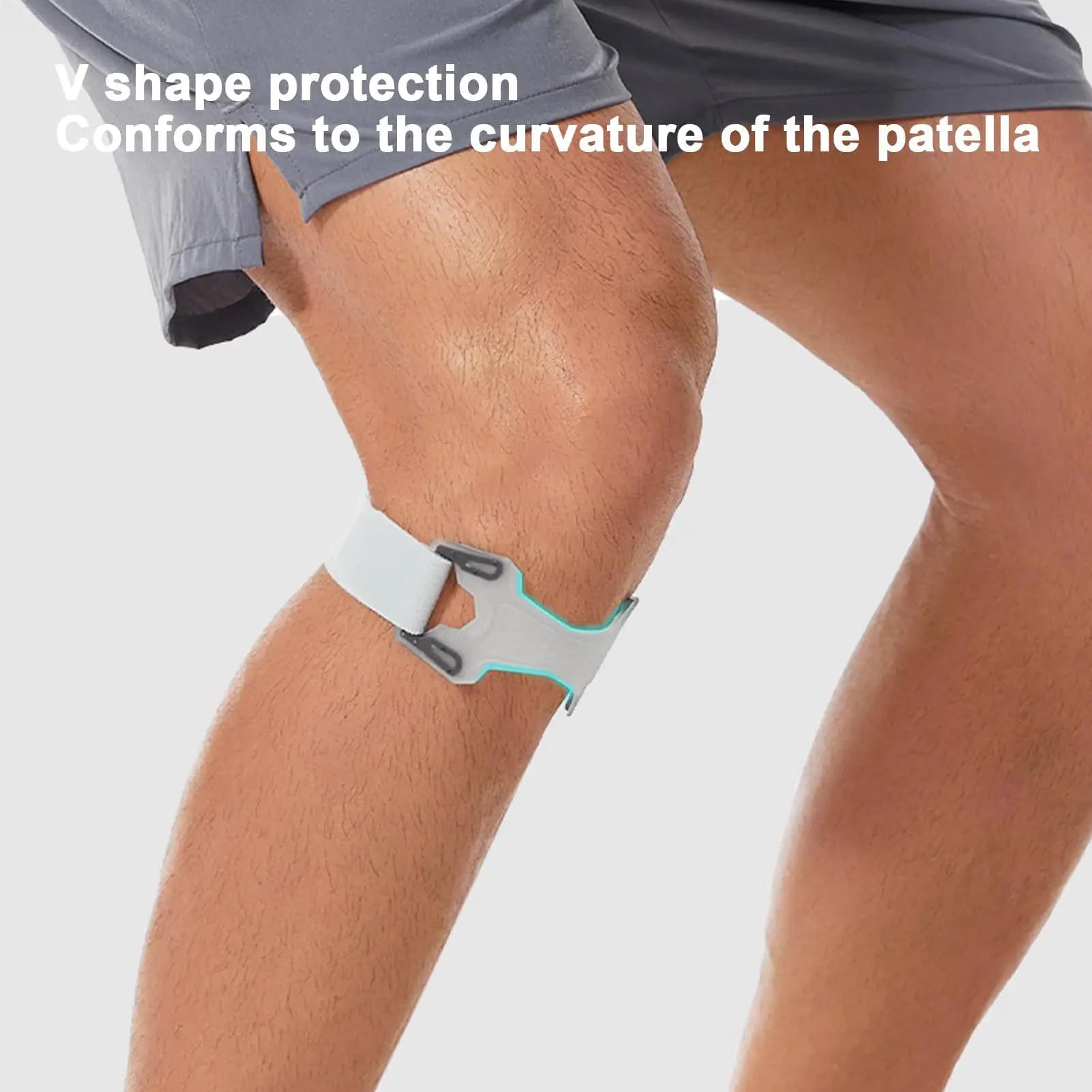 Fascia rotulea Ginocchiera regolabile Fascia ammortizzante per uomo Donna Atleti Ciclismo Calcio Basket Tennis Palestra Pallavolo