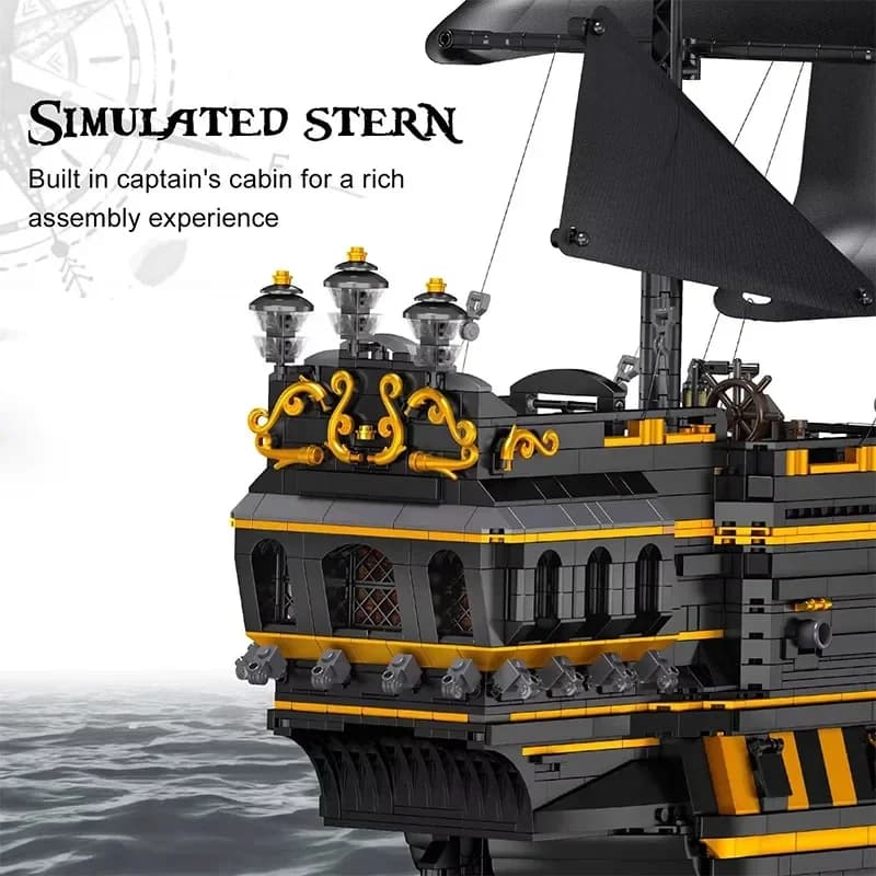 Kit di Costruzione Tecnico 5266 Pezzi, Grande Modello di Nave Pirata, MOC Black Pearl, Giocattoli in Mattoncini per Adulti
