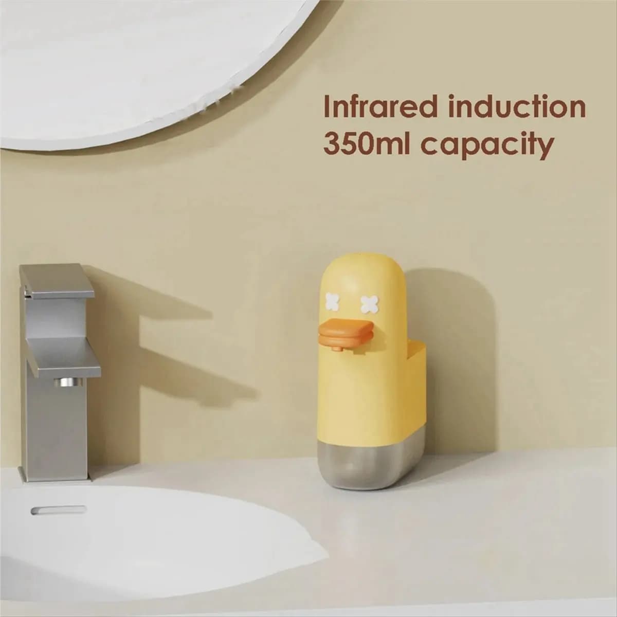 A62K Dispenser automatico di sapone touchless con luce, dispenser schiumogeno con sensore a infrarossi ricaricabile per bagno e cucina