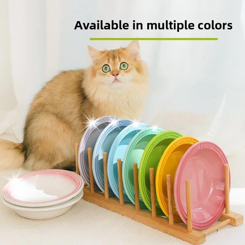 Cool Color Ceramic Bowl Nordic Style Pet Dish for Cats And Dogs Snack Food Bowl Water Bowl Pet Supplies Tinypet Small Cabbage