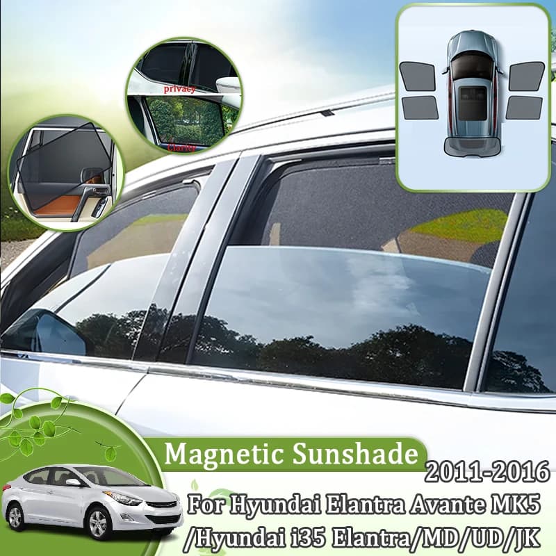 Parasole magnetico per auto per Hyundai Elantra Avante MK5 I35 2011-2016 2012 2013 2014 2015 Parabrezza anteriore Tenda Accessori laterali