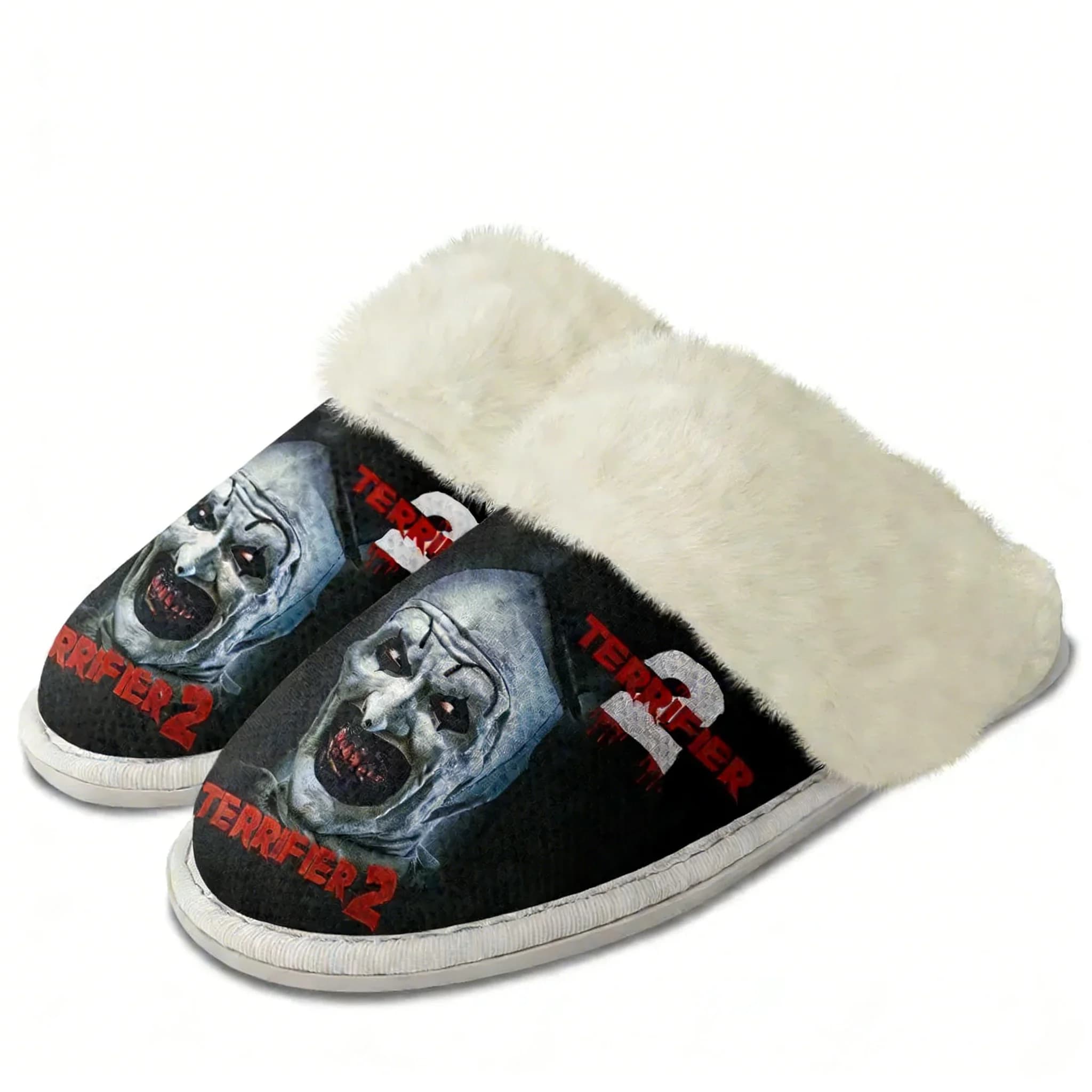 Pantofole di Peluche a Tema Clown Terrifier per Halloween, Scarpe Calde e Traspiranti per Uomo e Donna, Pantofole Termiche Leggere in Cotone per Casa